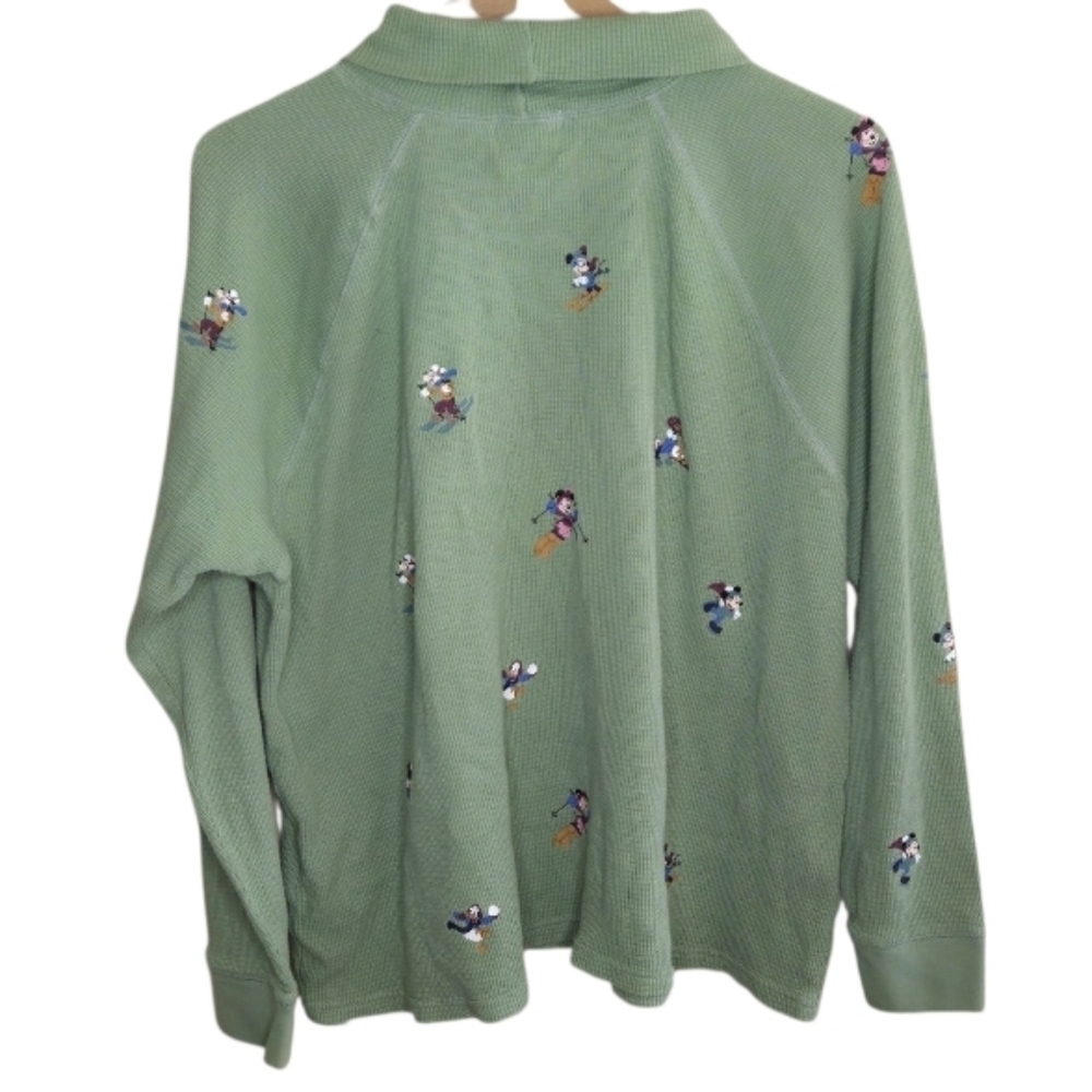 Disney | Mickey Mouse & Friends Holiday Homestead Waffle Turtleneck Size XL - Picture 6 of 7